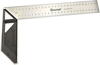 Starrett K53M-300-S Carpenters Try Square for Woodworking – 300mm Metric Set Square