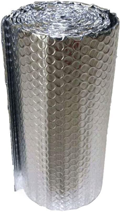 Aluminum Bubble wrap Insulation Double Bubble Foil Insulation Self-Adhesive Aluminum Foil Thermal Insulation Car Insulation Foam Insulation Sheet Double Bubble Film Insulation Ideal (Size : 1x15m)