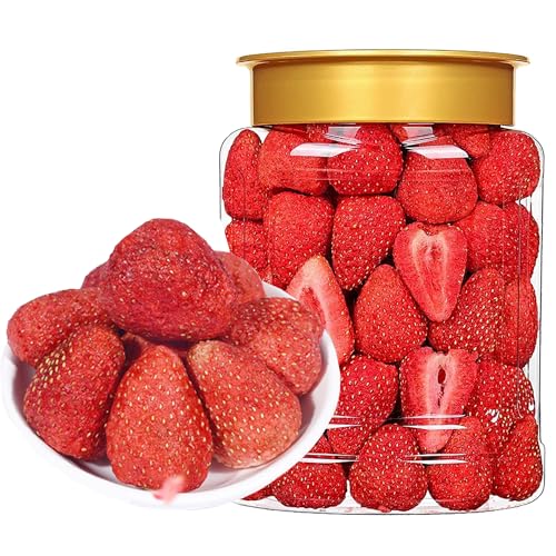 Fresas Liofilizadas 170g,Naturales Deshidratadas-Sin Aditivos,Deliciosas Fresas Secas Deshidratadas Para Ensaladas De Desayuno,Repostería Y Bebidas