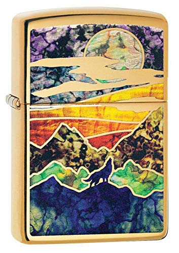 Encendedor Zippo Howling Wolf Latón miniatura 1