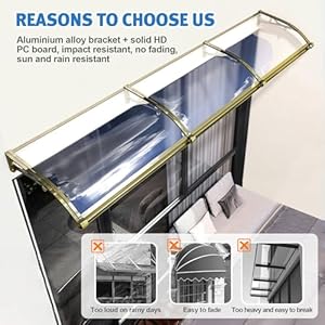 Windowawningdoorcanopyawningfordoorentrancepolycarbonatecoverawningsfordoorsuvrainsnowprotectiondoorawningsexteriorforporchpatiodeck Urban Country Home Decor Window awning door canopy awning for door entrance polycarbonate cover awnings for doors uvrainsnow protection door awnings exterior for porchpatiodeck urban country home decor