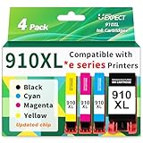 910 910XL Ink Cartridges Combo Pack Replacement for HP 910 Ink Cartridgs for HP Printers Work with HP OfficeJet Pro 8015e 8025e 8022e 8028e 8035e 8020 8035 8028 8010e Printer (4 Pack)