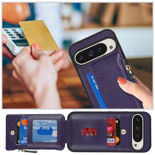 Image of Cavor for Google Pixel 9 Pro XL Case Wallet with Card Holder, Purple