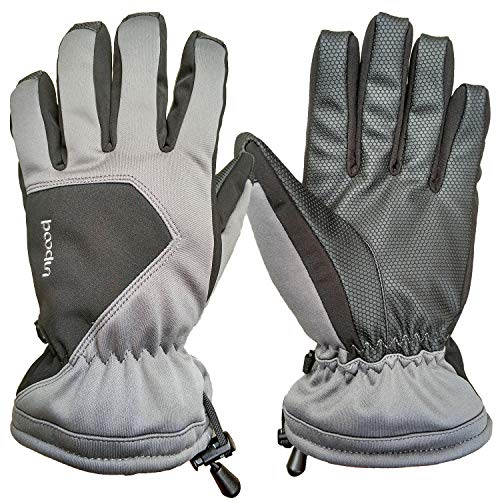 Guantes Impermeables de esquí Guantes cálidos de Invierno para Snowboard Ciclismo Guantes térmicos Profesionales de motonieve para Acampar al Aire Libre - Gris - S Cover