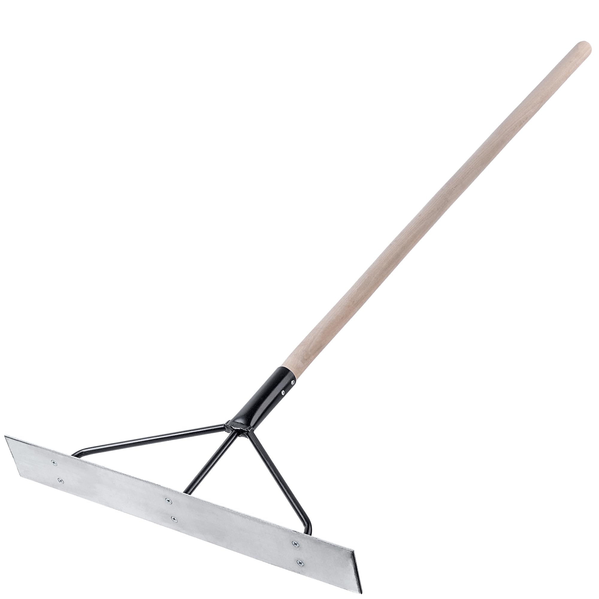 KADAX Distributeur de béton en aluminium, 62,5 x 9 x 154 cm, distributeur de goudron profilé, lames de béton triple entretoise, pelle à béton (avec manche)