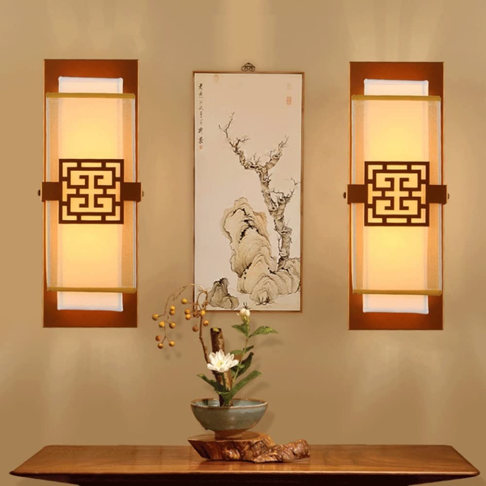 Lampada da Parete Tradizionale a LED, apparecchio di Illuminazione in Stile Cinese, Applique con Motivo Decorativo per Soggiorno, Camera da Letto, Comodino, corridoio, Hotel, Club.