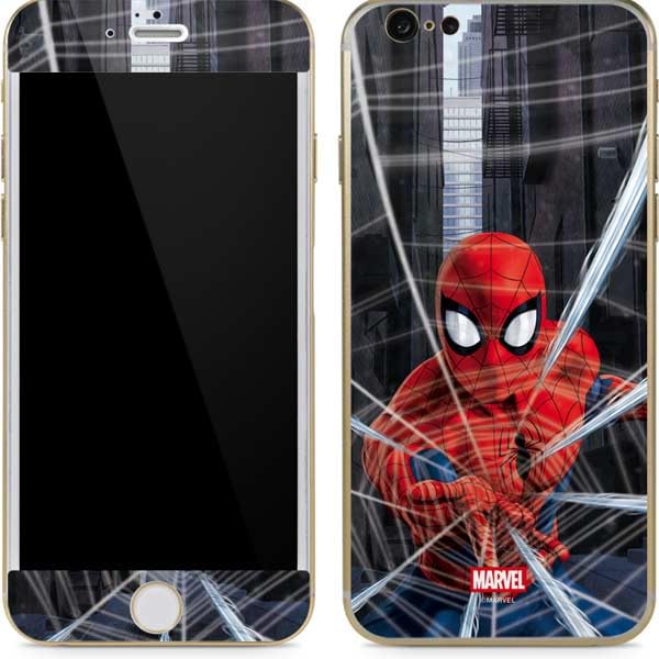 Skinit Decal Phone Skin Compatible with iPhone 6/6s - Officially Licensed Marvel Spiderman Web Throw Design