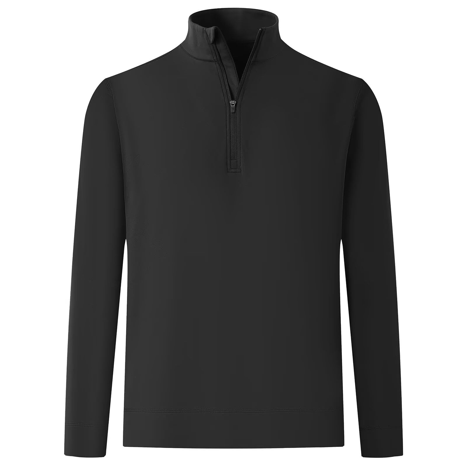Mens Quarter Zip Pullover Fleece Lined Mock Neck Long Sleeve Golf Pullovers 1/4 Zip Thermal Sweatshirt for Men