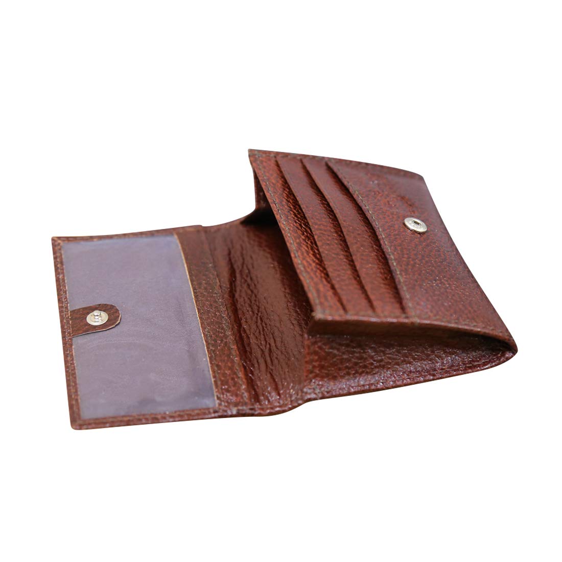 style shoes Genuine Leather Brown Girls Bi-fold Card Holder Womens Purse Clutch Wallet-picture-23