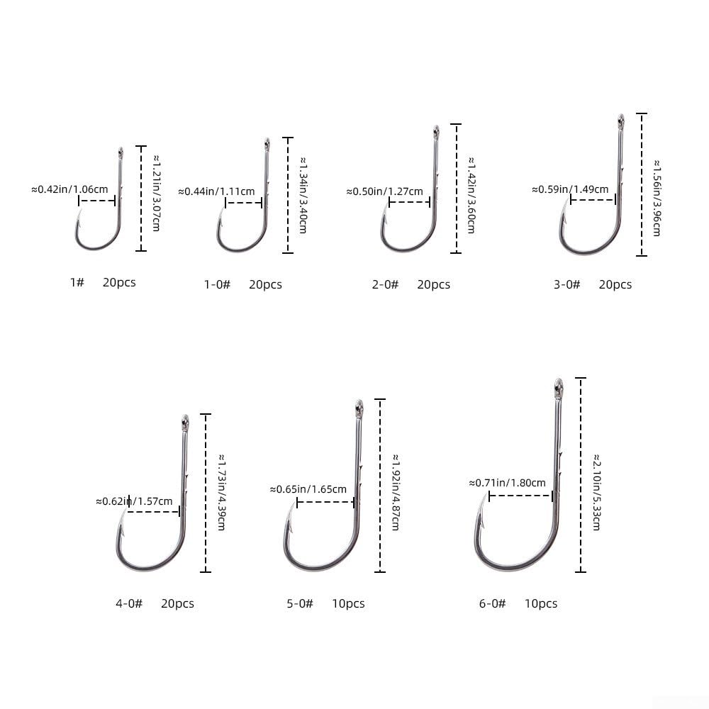 120pcs Lungo Gambo Mare Salata Ami Doppio Barb Punto Offset Per Fondo Pesca Live Bait E Costiera Surf Casting