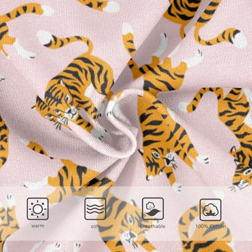 Boys' Exclusive Briefs Toddler Underwear 95% Combed Cotton Boxerbriefs 2T Tiger Pattern on Pink 73