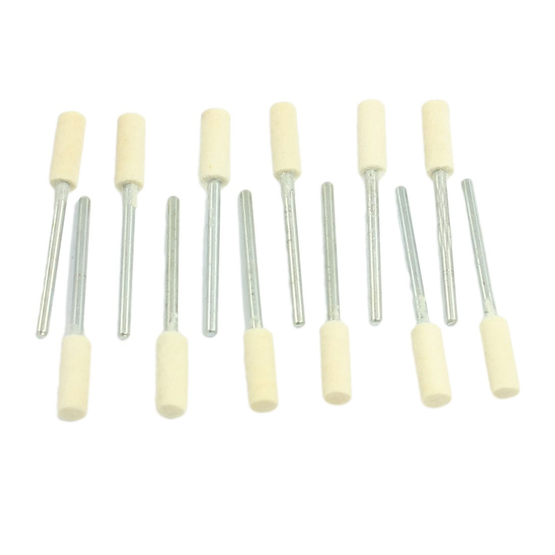 Aexit 12 Pcs Abrasives Rotary Tools 2.3mm Steel drill hole Cylindrical Felt bo-bs 5mm Model:83as86qo668