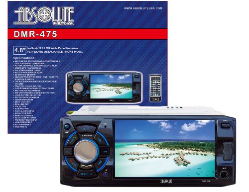 Absolute USA DMR-475 4.8-Inch DVD/MP3/CD Multimedia Player Widescreen Receiver with USB, SD Card
