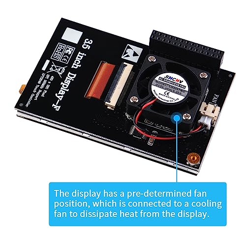 Image of GeeekPi 3.5 inch Touch Screen with Case for Raspberry Pi 4, with Fan and Heatsinks, 320x480 Resolution TFT LCD Display for Raspberry Pi 4 Model B (Pi Board NOT Included)