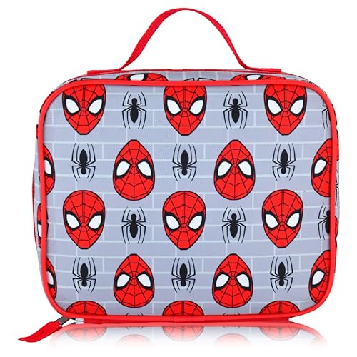 Fast Forward Marvel Spiderman Lunch Box for Kids | Spiderman Insulated Lunch Bag Lunch Box for Boys, Girls, Unisex | Spiderman Grey Reusable Lunchbox,...