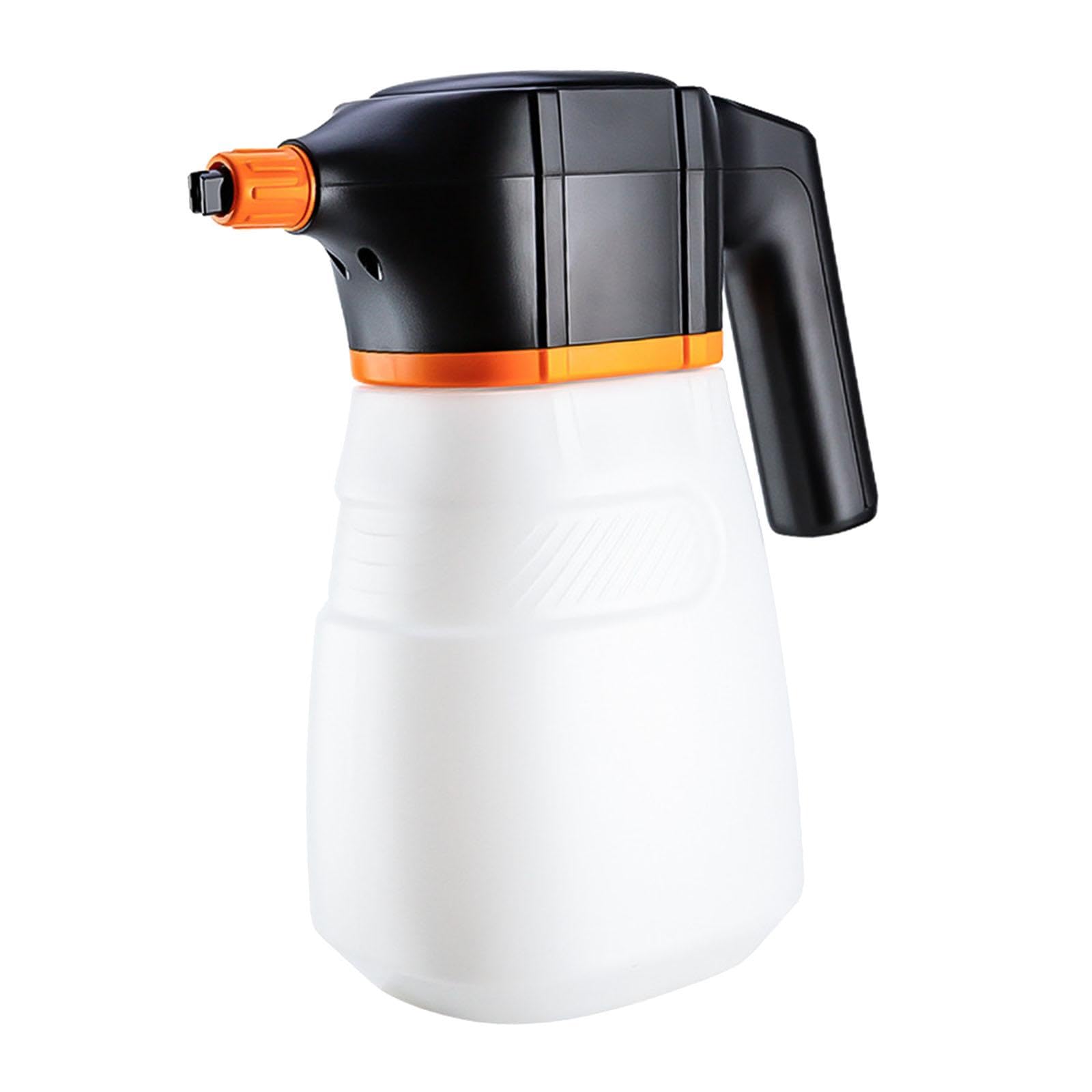 Spruzzatore di Schiuma Elettrico, Spruzzatore Pressurizzato, Spruzzatore Professionale Portatile da 2 Litri per Detailing, Pulizia E Cura Dell'aut, Bianco Arancione