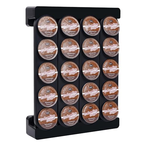 Comparison: Best K Cup Holder Vertical 8 JMBTLUS Wall Mounted Coffee Pod Holder, Holds 20 K Cup Coffee Capsules, for Wall Countertop Drawer, Black