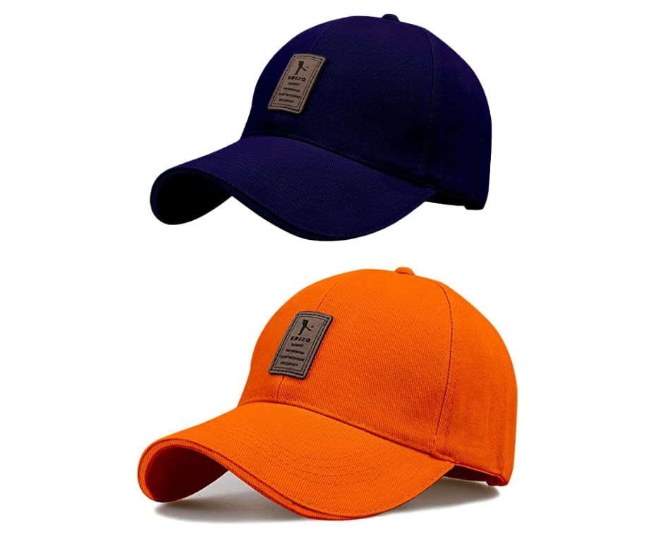 classymessi Combo Cap Pack of 2 Baseball Cotton Caps for Men and Women Adjustable Buckle Free Size Unisex Mens Caps Men for All Sports Cricket Football Baseball Workouts Running-picture-35