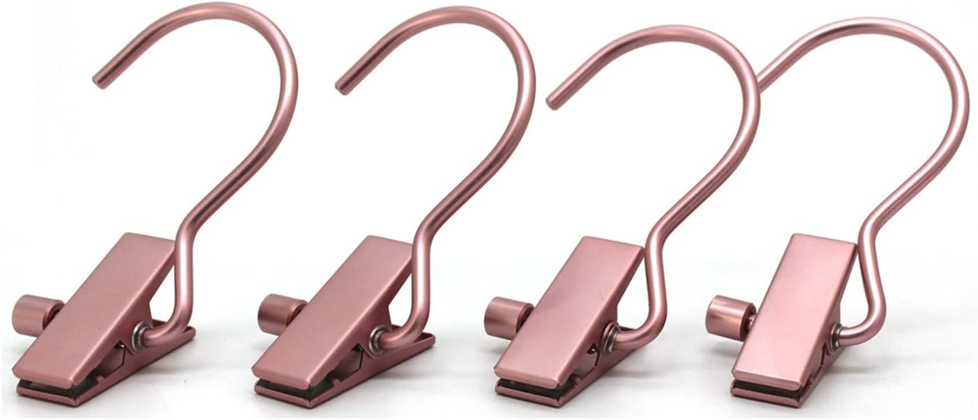 KoobayLaundry Hook Boot Clips Hanger Clothes Hanging Clips, Rose Gold Multi-Functional Socks Towel Clip Clothespins,Lightweight Home Travel Hangers for Closet Hanger Organizer Matte Process (20 Pack)