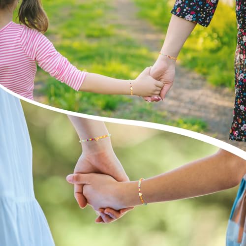 2 Pcs Mama and Mini Matching Outfits Bracelets Back to School bracelets Matching Heart Jewelry Gifts Wish First Day of School Gifts for Mother Daughter mommy and me4