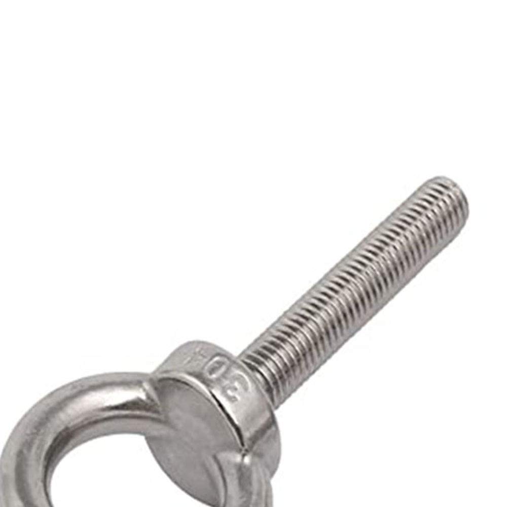 10 Pezzi Viti A Occhiello M4 In Acciaio Inox 304 | Bulloni Ad Anello Per Sospensioni | 53.5mm Lunghezza