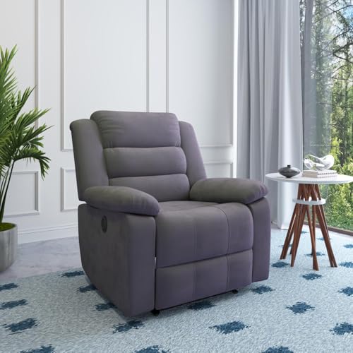 Nilkamal Sierra Velvet Fabric Motorised Single Seater Recliner So...
