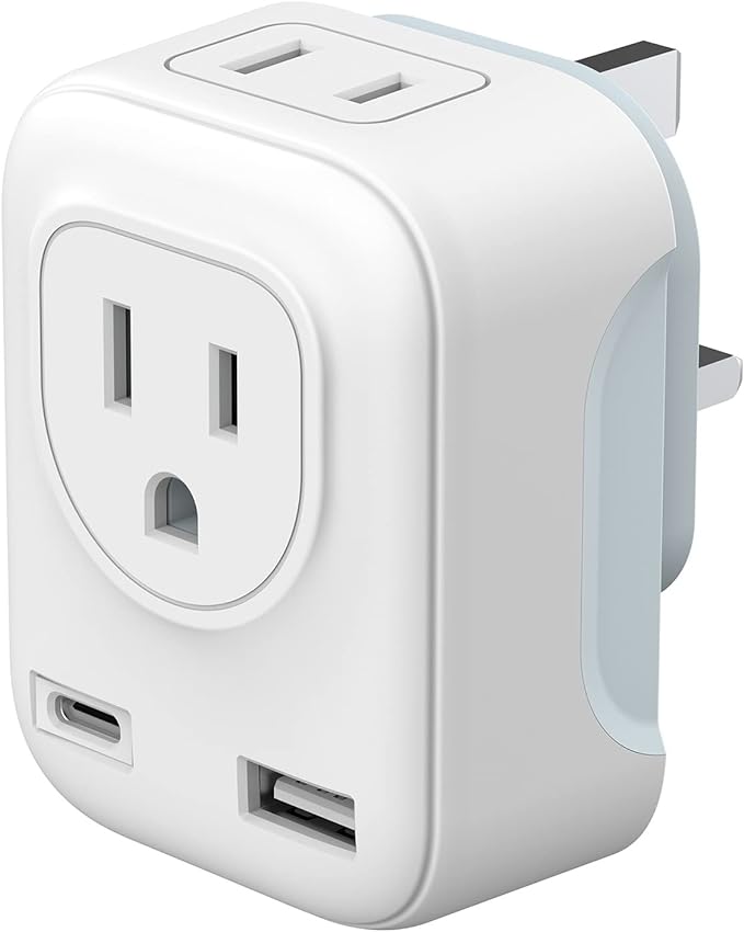 Canada to UK Plug Adapter, Redagod Ireland Type G European Power