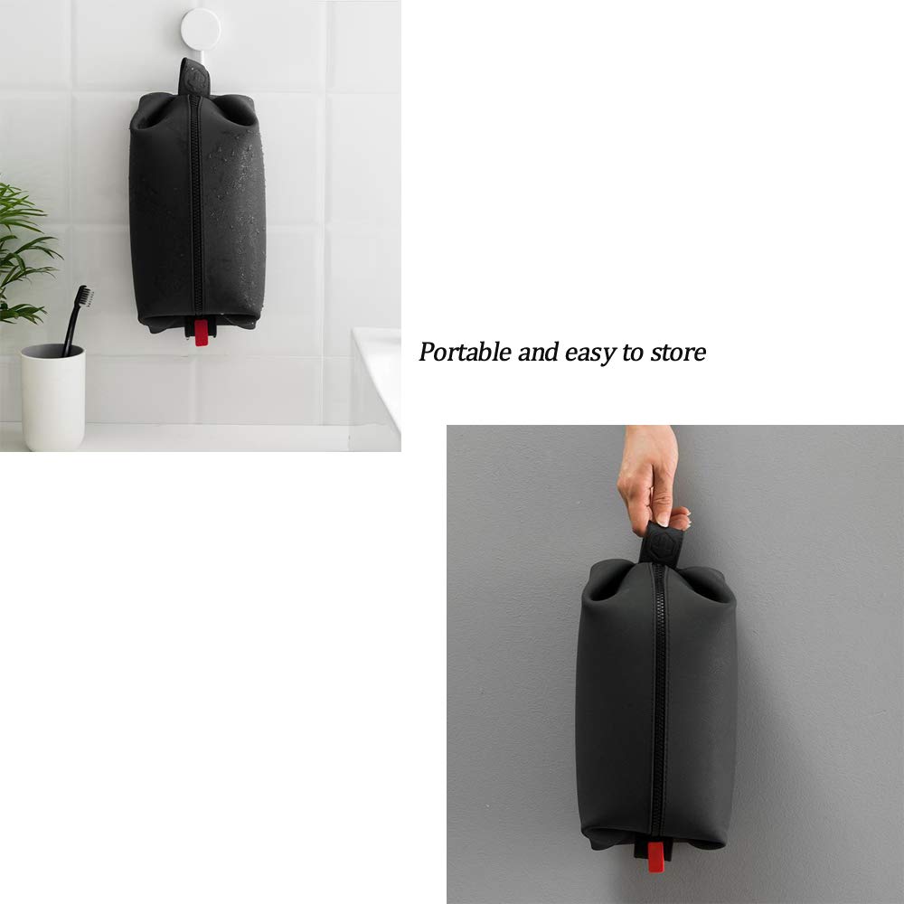 REYG Neceser Impermeable para Hombre Gran Capacidad Bolsa De Almacenamiento Portátil para Viajes Y Viajes De Negocios Negro 25 * 15 * 15 Cm,Black
