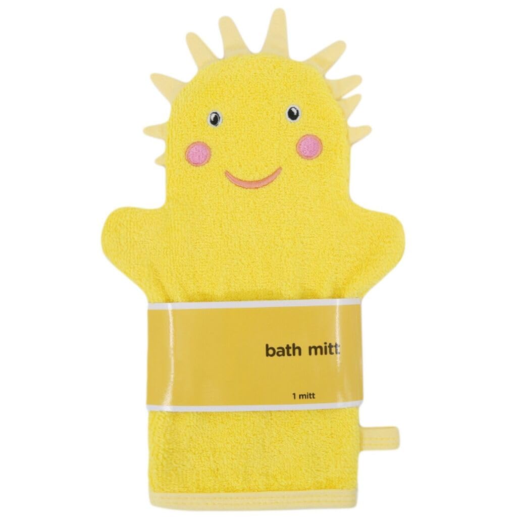 JN&amp;LULU Organics Bath Mitt Bath Cotton and Soft Scrub Bathing Loofah Shower Gifts (Sun)