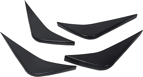 Miniatura 8 de ECOTRIC Difusor de parachoques trasero con aleta de tiburón compatible con Chevrolet Corvette C7 2014-2019 de forma curva, cubiertas de alerón de