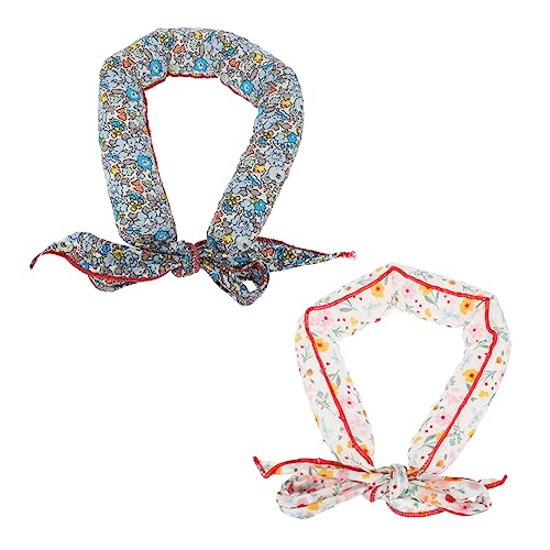 ROMISBABA 2 Piezas Bufanda De Seda Enfriamiento Toalla Refrescante para Perros Largo Pañuelo Elementos Frío Envoltura De Cuello Refrescante para Perros Básico Bandanas De Perros Poliéster
