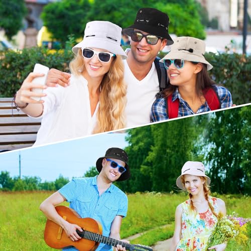 Image of Didaey 48 Pcs Bucket Hat Bulk for Women Men Fisherman Adjustable Summer Hat UV Protection for Outdoor Fishing Hiking Beach