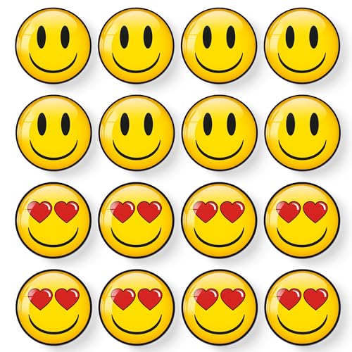 MORCART 16 imanes de emoji con cara sonriente para nevera,