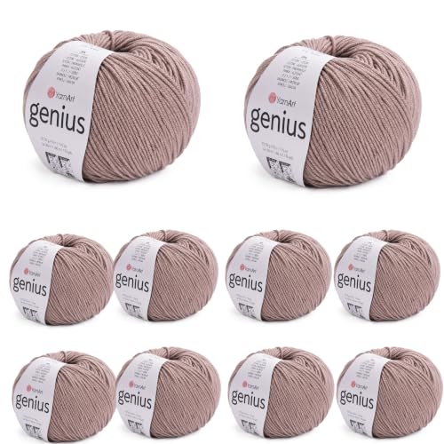 Image of YarnArt Genius Soft Cotton Blend Yarn, 10 Pack (1.76 oz / 174 Yds)