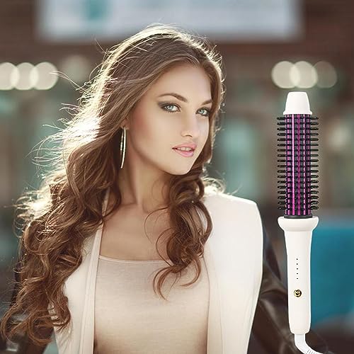 Plancha para el cabello con cepillo ionizado, peine calentado de 28 mm, rizador y alisador eléctrico para cabello, cepillo alisador iónico para spa, hogar y viaje miniatura 6