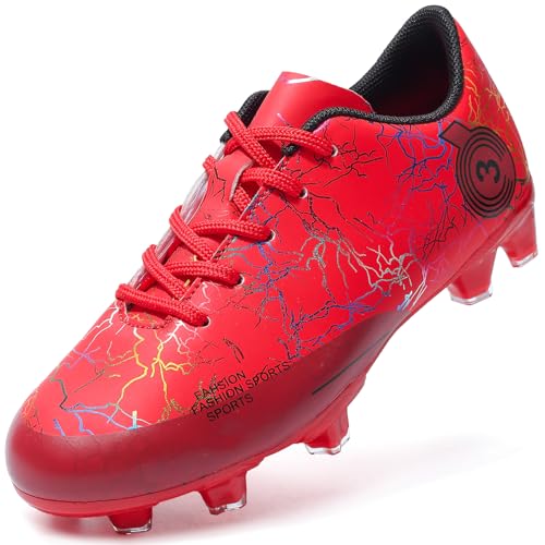 DimaiGlobal Kids Soccer Shoes Boys Girls Soccer Cleats Outdoor Training Athletic Sneakers Professional Spikes Youth Turf Football Shoes Unisex
