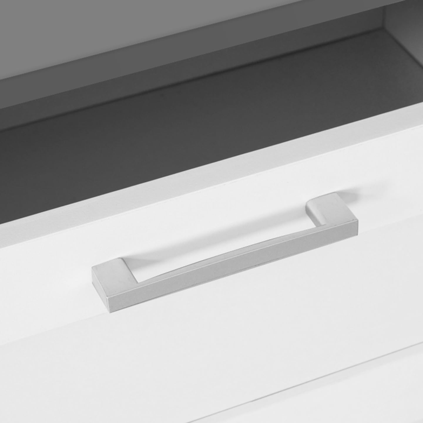 IDMarket - Aparador de 100 cm Vito, 3 puertas y 1 cajón, placa blanca y gris