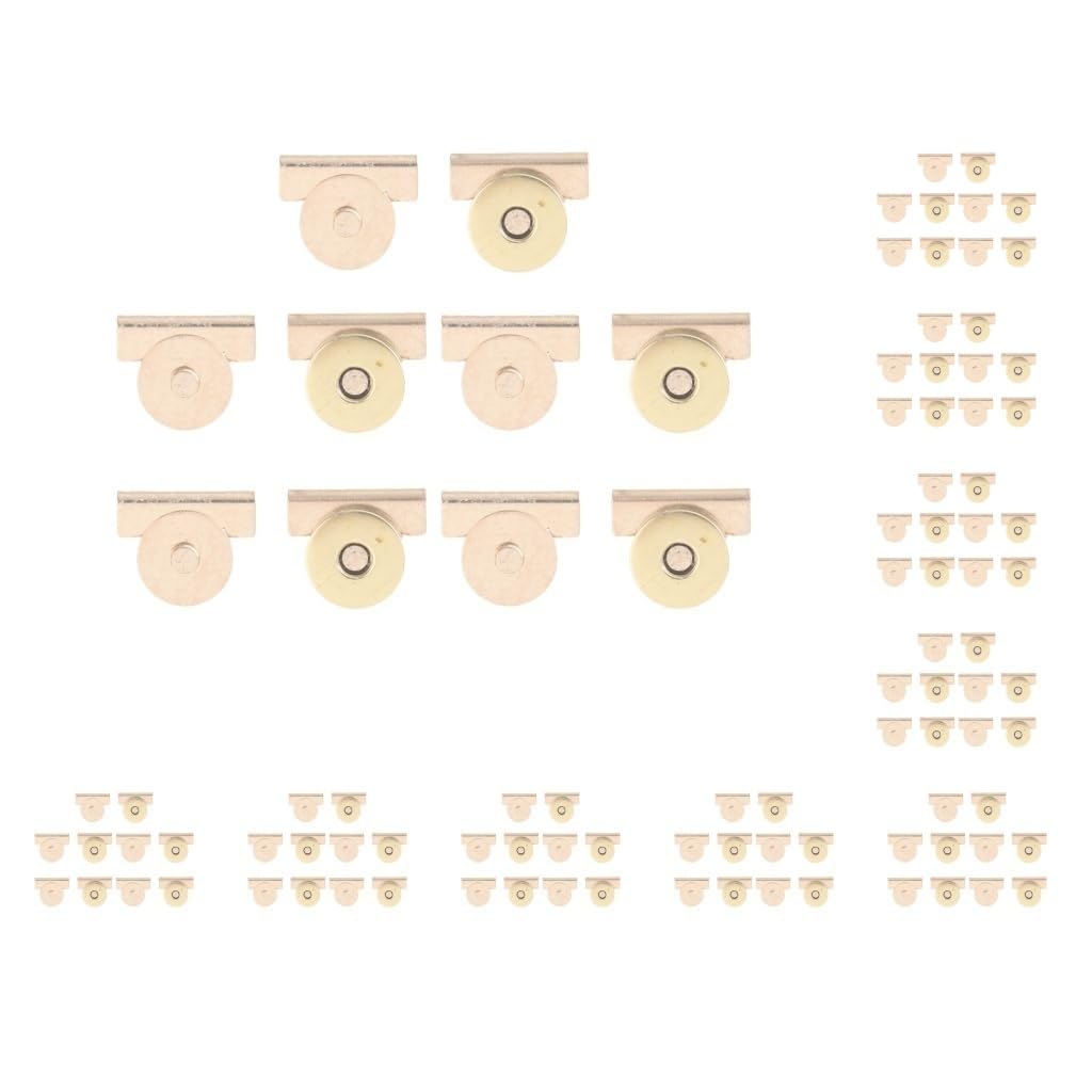 Juego de 10 botones para ropa, cierre magnético, resistente al desgaste, no requiere costura, clip magnético de metal, aleación, ahorro de tiempo, color dorado