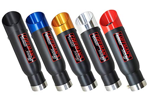 Coffman's Shorty Slip On Exhaust Muffler For Kawasaki Ninja 250 (2008-2012) Sportbike With Black Tip #TOP2