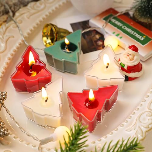 Teelichter Weihnachten, 24 Stück Weihnachtsduftkerzen Geschenkset,...