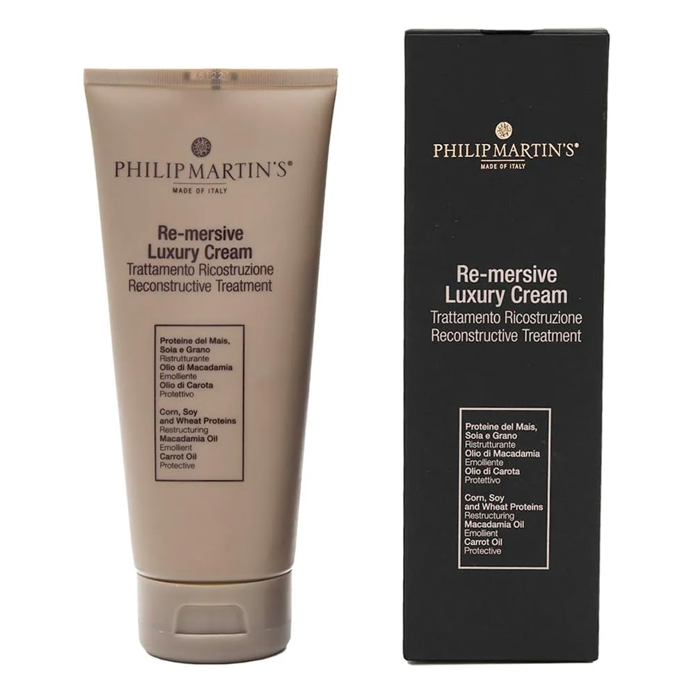 Philip Martin's Re-mersive Luxury Cream 200 ml Rekonstruktionspflege für die Haarfaser verleiht dem Haar Farbton und Glanz.
