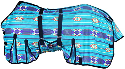 Image of Challenger Horse Mesh Light Weight Summer Sheet Fly Sheet Protection Airflow Teal 73430