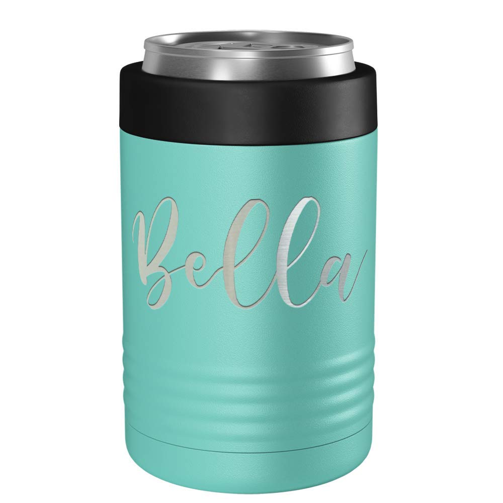 Personalized Can Cooler for Soda Custom Engraved on Seafoam 12 oz Insulated Bottle Beverage Drink Holder