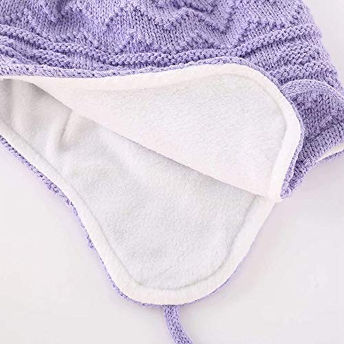 Image of Kids Winter Beanie Hat Mittens Set Warm Fleece Hat Baby Toddler Knitted Hat & Gloves for Boys, Girls