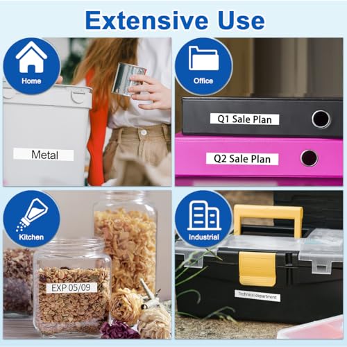 10 Pack Replace for Brother TZe-231 P Touch Label Maker Tape TZe TZ Tape 12mm 0.47 Laminated White TZe231 Compatible with Brother Ptouch PTH110 PT-D210 PTD600 PTD400AD PT-1290 Labe image 1