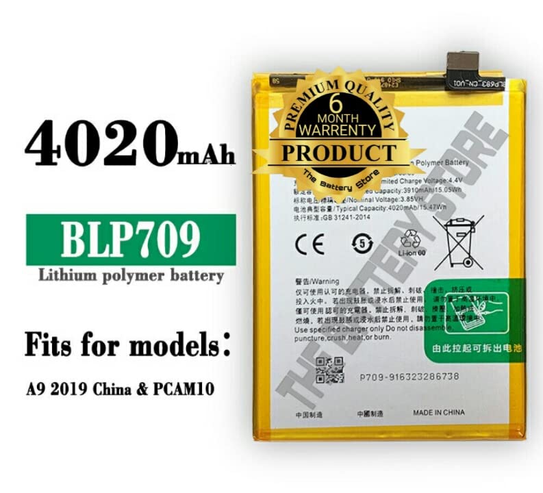 Image of THE BATTERY STORE Original BLP709 Battery for Oppo A9 2019 Battery Oppo A9X battrey with 6 Month Warranty and high Capacity Battery Backup.(BLP709)