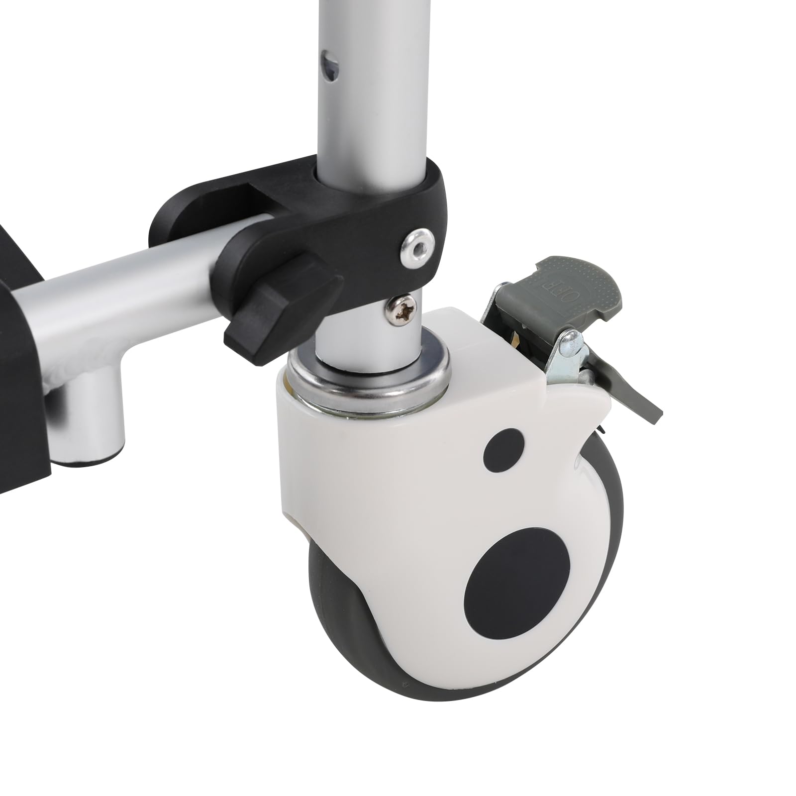 Sedia WC indipendente in alluminio con ruote, portata fino a 150 kg, altezza regolabile 46-51 cm, sedia a rotelle per il bagno, sedia a rotelle per anziani e disabili