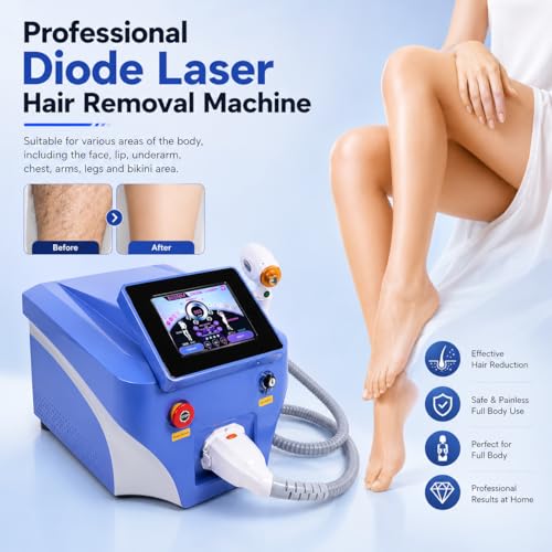 Macchina professionale di depilazione del laser a diodi a lunghezza d'onda, raffreddamento a zaffiro freddo 100J/cm2, riduzione permanente dei capelli del corpo per uso domestico, 755/808/1064nm per t