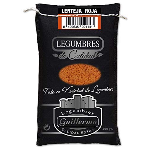 Lenteja Roja Guillermo Gourmet Calidad Extra Saco 500 G.