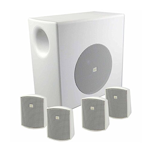 JBL c50pack-wh – 4 Satelliten control52-wh & 1 Subwoofer control50st-wh – Wandlautsprecher, weiß